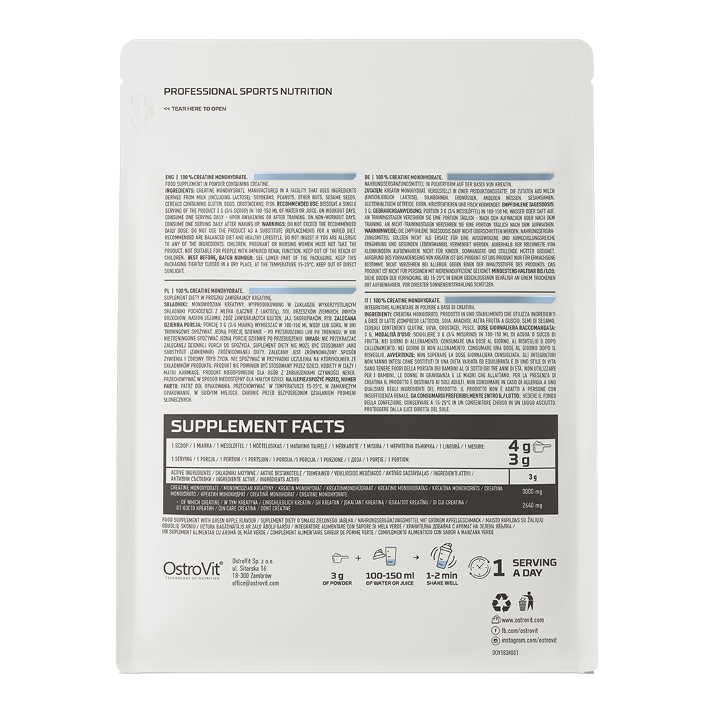 Maitsetu Kreatiin Monohüdraat