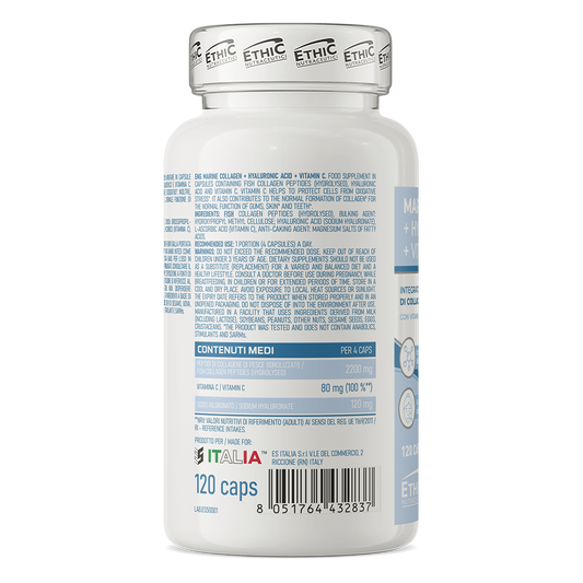 EthicSport Merekollageen + Hüaluroonhape + C-vitamiin (120 tabletti)