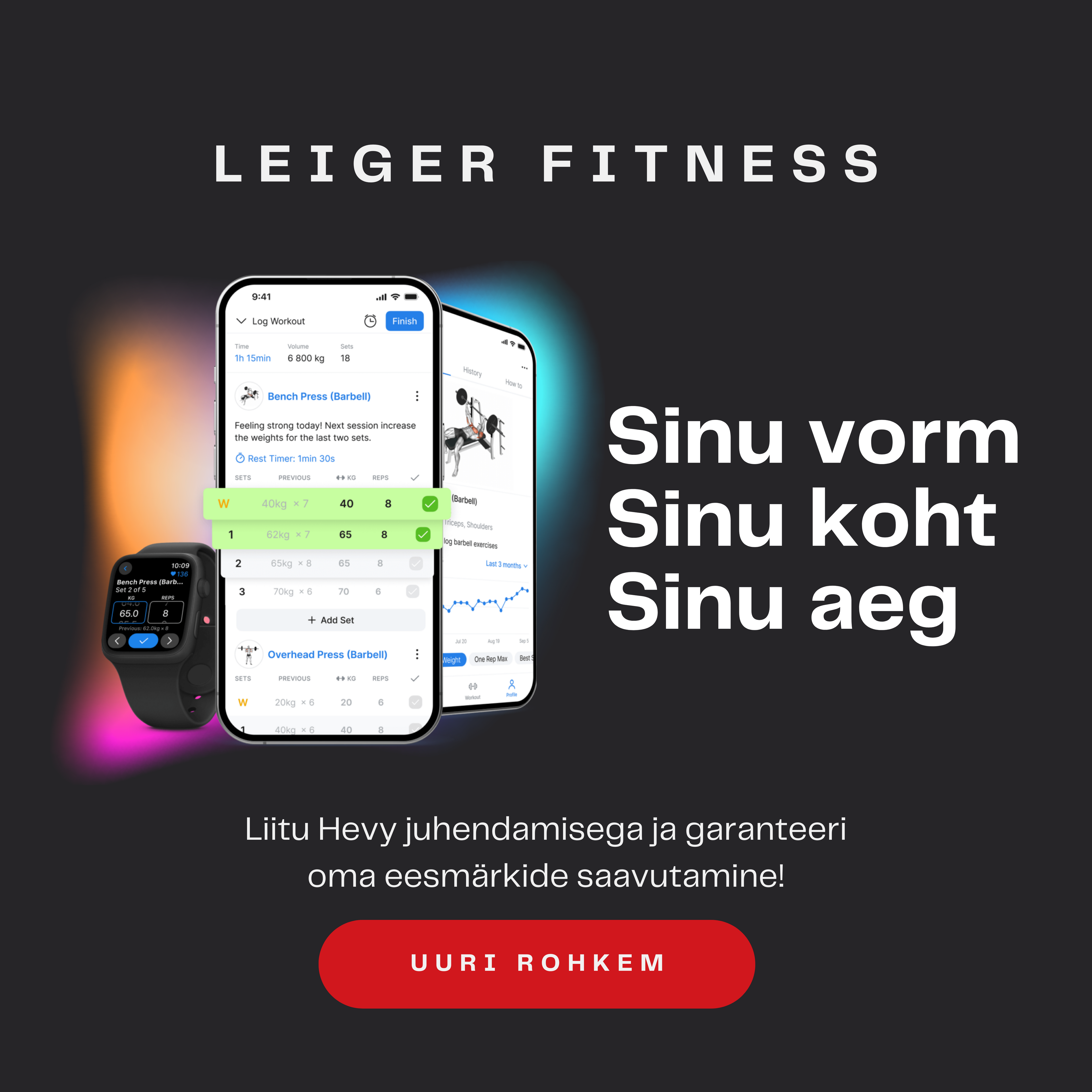 Leiger Fitness Online Hevy treening