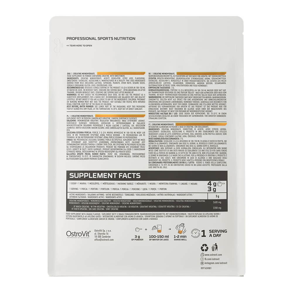 Apelsini Kreatiin Monohüdraat